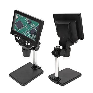 Imagem de Microscópio Coin 1000X, 5.5in Microscópio digital LCD Câmera com luz LED, Microscópio de solda para PC Microscópio Eletrônico Vídeo Microscópio para Adultos
