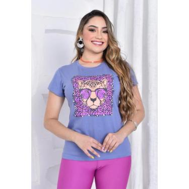Imagem de T-Shirt Camiseta Tigre Animal Print Moda Feminina Algodão - Ana Bastos