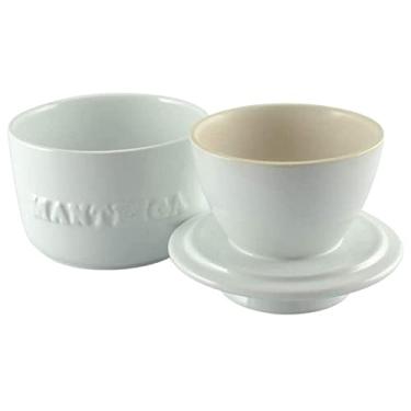 Imagem de Manteigueira Francesa Cerâmica 250g Branca Mondoceram Gourmet