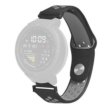 Imagem de Pulseira de Substituição para Xiaomi Huami Amazfit Verge â€“ Estilo Esporte Silicone - Watch Band Alça de Pulso Fácil e Engate Rápido â€“ (preto)