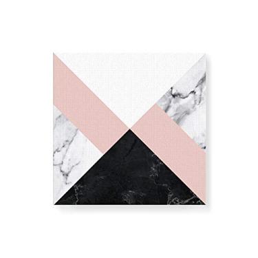 Imagem de Arte Maníacos Quadro Decorativo em Tela Canvas Escandinava Faixa Dupla Rosa - 50x50cm