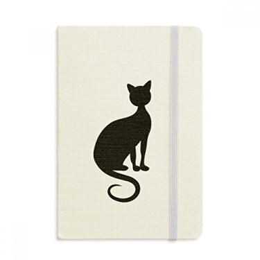 Imagem de Caderno de desenho de gato preto elegante com desenho de animal, capa dura oficial, diário clássico