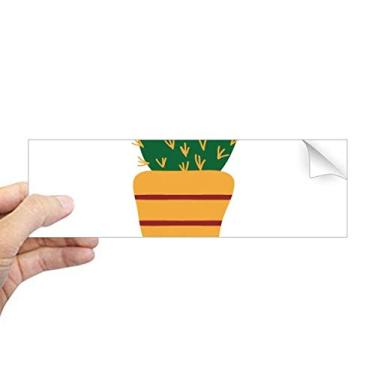Imagem de DIYthinker Adesivo retangular de cacto verde para suculentas de planta em vaso para notebook, decalque de janela