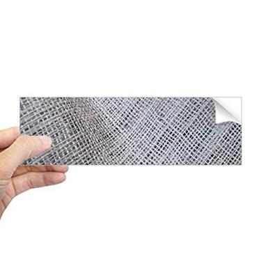 Imagem de DIYthinker Tecido linho cinza abstrato retangular para-choque adesivo notebook janela decalque