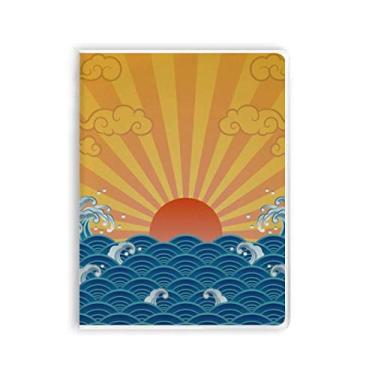 Imagem de Diário de capa macia Sun Cloud Sea Water Weather padrão capa de goma