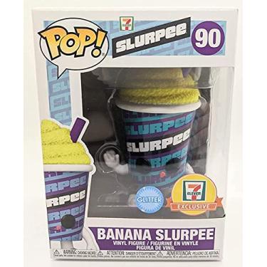 Imagem de Funko Pop 7 Eleven Diamond Slurpee Banana 90 Slurpee Yellow Glitter in Pop Protector