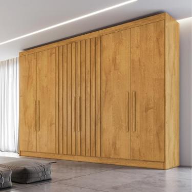 Imagem de Guarda Roupa Casal 6 Portas 6 Gavetas Potenza Móveis Europa - Peroba