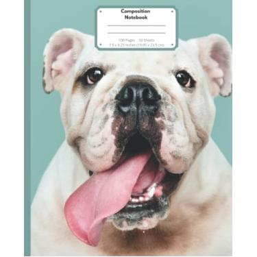 Imagem de Bulldog Composition Notebook: Wide Ruled Paper | Simple Soft Cover Lined 100 Page Writing Diary Libreta Lined | Workbook for Girls Boys Kids Teens Students