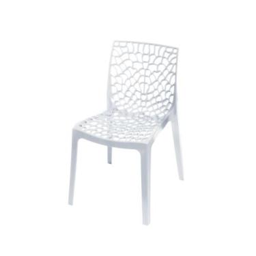 Imagem de Cadeira Empilhavel Gruvyer Coral Polipropileno Branca - Or Design