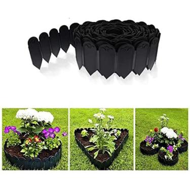 Imagem de Esgrima De Jardim, Borda De Jardim, Rolo De Borda De Gramado De Plástico Japonês Fácil De Cortar, Separar Grama Seixos Plantas Solo, Fácil De Dobrar,Preto,27x500cm,incomparable123