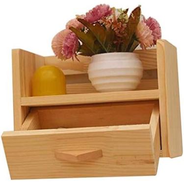 Imagem de Prateleira De Armazenamento De Parede Quarto Mesa De Cabeceira Pendurada Na Parede Sala De Estar Cômoda,Marrom,23 * 15 * 18cm,bonny369