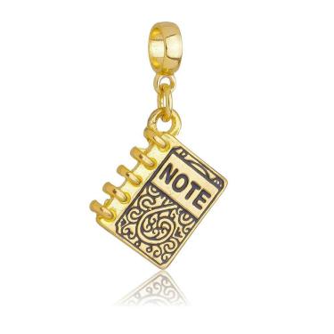 Imagem de Pingente Berloque Caderno Pandora Banhado a Ouro 18k - Premium