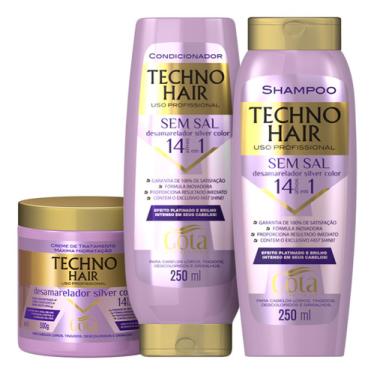Imagem de Kit Desamarelador Shampoo Condicionador Mascara Techno Hair Techno Hair
