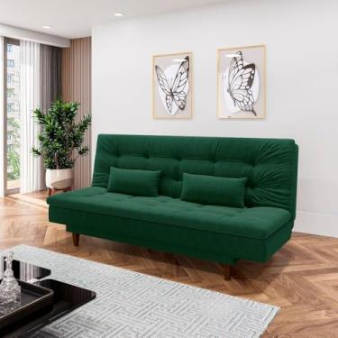 Imagem de Sofá Cama 3 Lugares Sofanete 189cm Nabas Verde