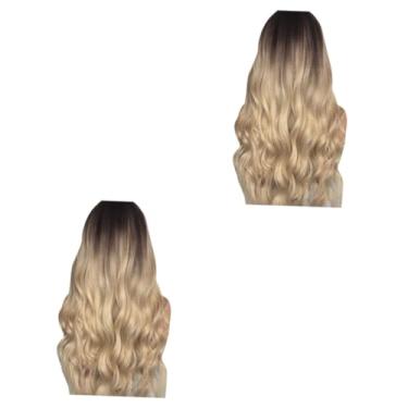 Imagem de Balacoo 2 Peças peruca wig frizzer cabelos ondulados cachos cabelos cacheados natural conjunto de cabelo mulheres