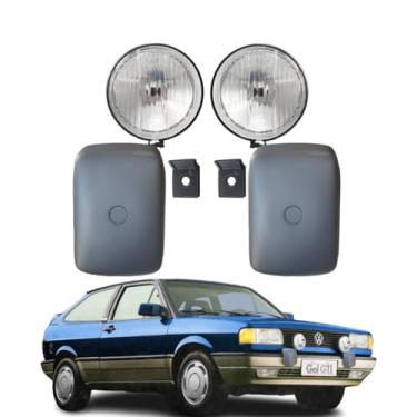 Imagem de Kit Batente Milha Base Gol Parati Saveiro Voyage 91-95 Cinza