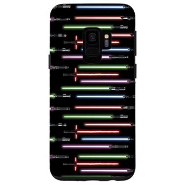 Imagem de Galaxy S9 Star Wars Lightsabers Neon Black Case
