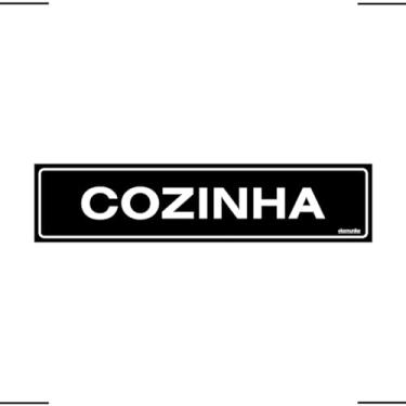Imagem de Placa De Sinalização Cozinha 30x7 Ekomunike - A-409 F9e