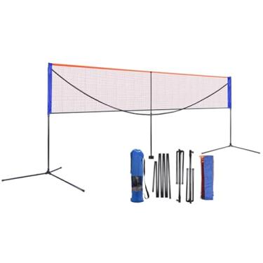 Imagem de Rede De Badminton Portátil 10/14/17/20 Pés Com Suporte, Conjunto De Rede De Pickleball Estabilizada Com Bolsa De Armazenamento, Para Ambientes Internos E Externos (Size : 6.1m/20ft)