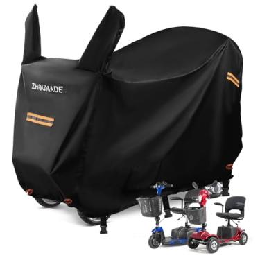 Imagem de Capa de scooter de mobilidade à prova d'água ao ar livre, capas de cadeira de rodas elétricas à prova d'água acessórios de scooter de mobilidade para todos os climas, proteger do sol, UV, chuva,