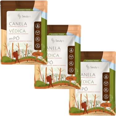Imagem de Kit 3 Canela Védica do Ceilão em Pó Souly 60g