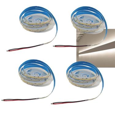 Imagem de Fita Led 4000K 5 Metros 16W 240 Leds Kit 4 Unidades Quarto Sala Casa Apartamento Iluminaçao Comercial Residencial