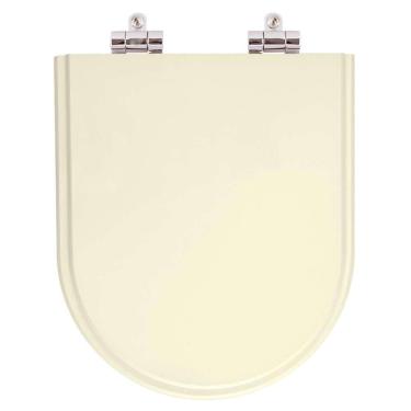 Imagem de Assento Sanitario Poliester Com Amortecedor Carrara Creme Para Vaso Deca