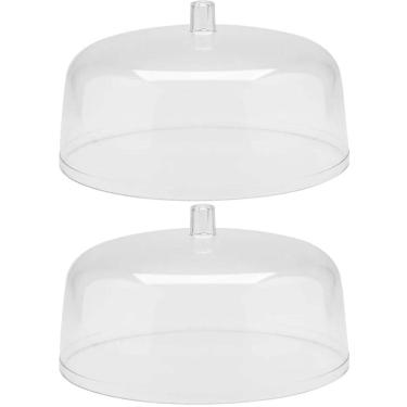 Imagem de Kit 2 Cúpulas para Prato de Bolo 30cm Tampas Boleira Natural Cozinha Padaria Confeitari...