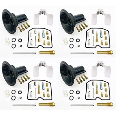 Imagem de Kit de reparo de carburador de motocicleta com diafragma de êmbolo flutuante para Kawasaki KPS Zephyr400 ZR400 C1-C7 1989-1995 Zephyr ZR 400 (4 conjuntos)