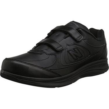 Imagem de New Balance Tênis de caminhada masculino 577 V1 com gancho e laço, Preto/preto, 11 X-Wide