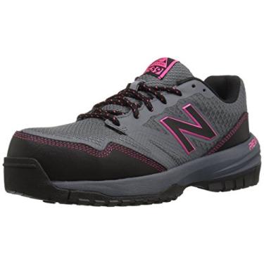 Imagem de New Balance Sapato industrial feminino bico composto 589 V1, Cinza/rosa, 6.5