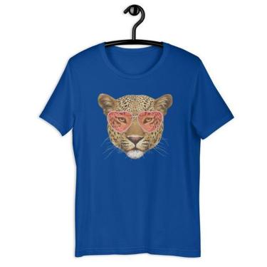 Imagem de Camiseta Blusa Feminina Onça Love Glasses Animal Print-Feminino