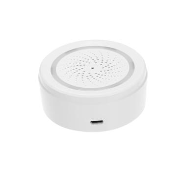 Imagem de Alarme Inteligente de Sirene Wi-fi, Controle de Aplicativo, Alarme de Som e Luz, Sensor de Temperatura e Umidade, Alarme 3 Em 1 para Uso Doméstico