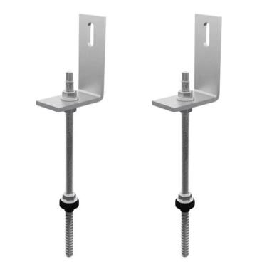 Imagem de Suporte Fixa Linha C Placa Solar Telha Fibro Madeira Kit 02 - Perfil M