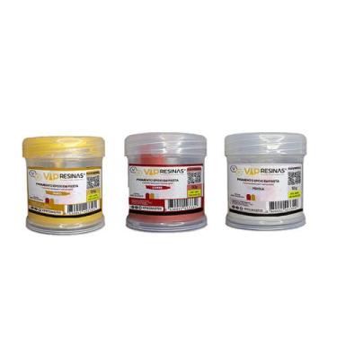 Imagem de Kit 3 Pigmento Epóxi P/Resina 100g Cor Metalizada Vipresina - Vip Resi