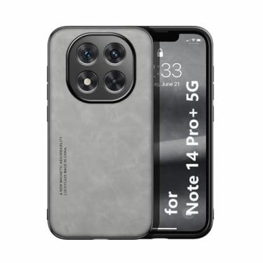 Imagem de Kepuch Silklike Capa para Redmi Note 14 Pro+ 5G - Case Placa de Metal Embutida - Cinza
