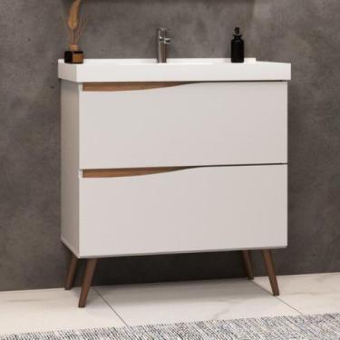 Imagem de Gabinete com Pés para Banheiro sem Cuba Lille - Móveis Bosi