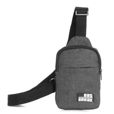 Imagem de Bolsa  Bag Pochete Shoulder Bag Masculina - BAG BREAK, Cinza escuro, Ú
