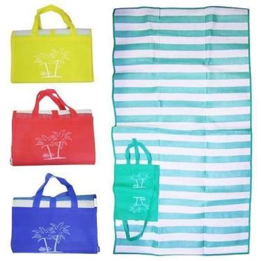 Imagem de Esteira De Praia Dobravel Com Alca Estampado Colors 170X90Cm - Imporie