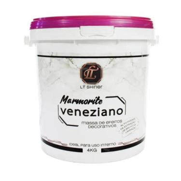 Imagem de Massa Para Efeito Mármore Branco Marmorite Veneziano 4KG - LT Shiner