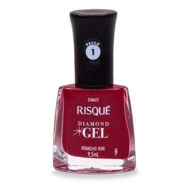 Imagem de Esmalte Risqué Diamond Gel Vermelho Rubi Cremoso 9,5ml, Vermelho Rubi