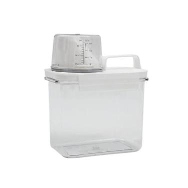 Imagem de Pote Hermético com Copo Medidor e Trava 1100ml Oikos Branco, ORG05251B