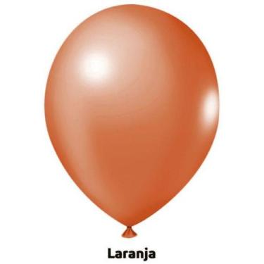 Imagem de BALÃO LISO REDONDO - JOY Nº 08 - LARANJA - Pacote com 50 unidades - Ba