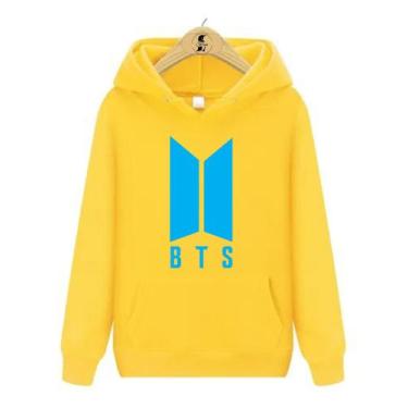 Imagem de Blusa de Moletom Canguru estampa BTS - Wess Store, Azul, G