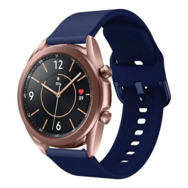 Imagem de Pulseiras Silicone Para Galaxy Watch 3 41mm - Azul Marinho - t-shirck