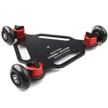 Imagem de Dolly Skate Triplo SK-3B Cinema com Escalas para Câmeras e Filmadoras 