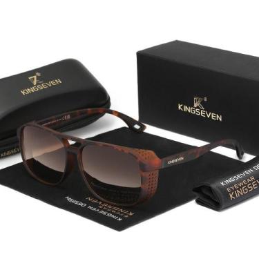 Imagem de Óculos de Esporte Polarizados Kingseven , Lente Completa, Leopardo gra