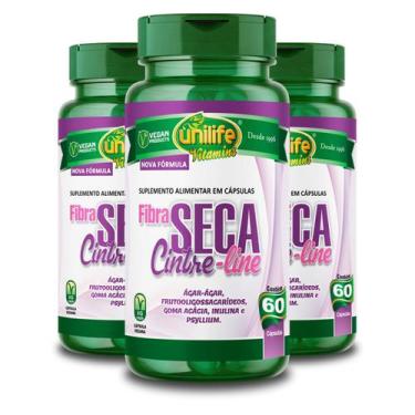 Imagem de Kit 3 Fibra Seca Unilife 60 Cápsulas 910mg