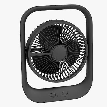 Imagem de Aprafie Ventilador de mesa portátil para acampamento – silencioso e suave, iluminação LED versátil, leve e ajustável, carregamento USB conveniente, garantia de um ano