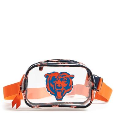 Imagem de Vera Bradley Bolsa de cinto feminina transparente NFL pequena (várias equipes disponíveis), Chicagobearsonnavy/Orangebandana, One Size